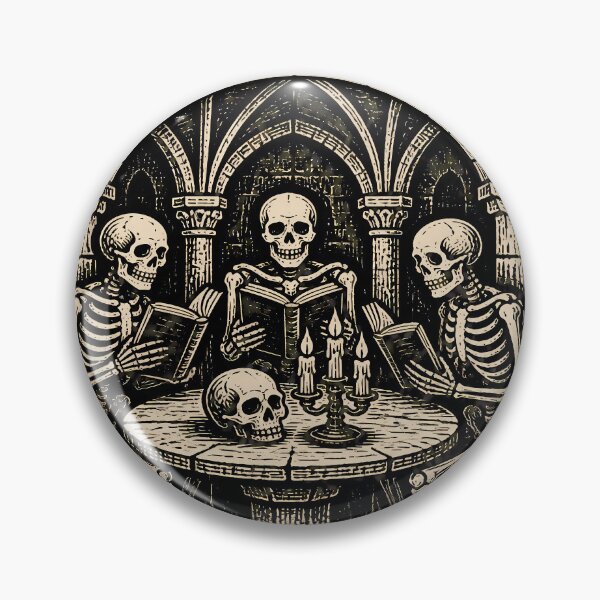 Item preview, My Book Club Is a Crypt – Gothic Skeleton Book Club designed and sold by Art-Arcade6.