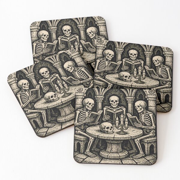 Item preview, My Book Club Is a Crypt – Gothic Skeleton Book Club designed and sold by Art-Arcade6.