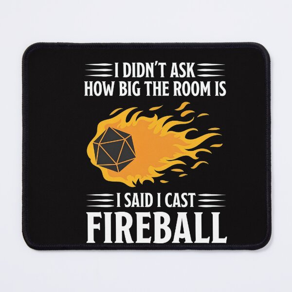 Item preview, I Said I Cast Fireball Flaming D20 Statement Web designed and sold by RawSauropsid.