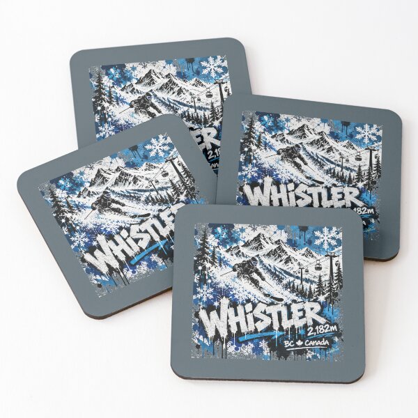 Item preview, Whistler Blackcome Ski Resort Canada B.C. Skiing Sticker TShirt 04 designed and sold by OuterShellUK.