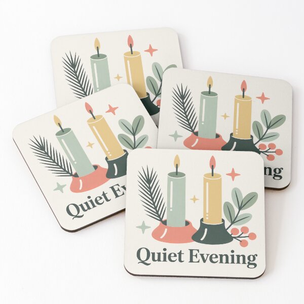 Item preview, Quiet Evening Scandinavian Christmas Candle Pair designed and sold by TrendMorphic.