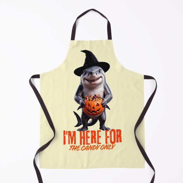 Artikelvorschau, I'm Here For The Candy Only Funny Shark Halloween entworfen und verkauft von Thegoldenline.
