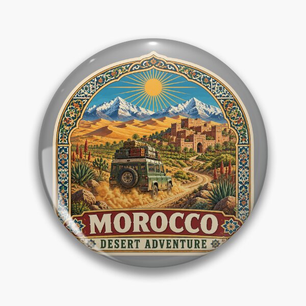 Item preview, MARRUECOS Maroc Moroccan 4x4 Off Road Sticker TShirt 08 designed and sold by OuterShellUK.