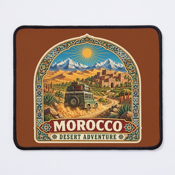 Item preview, MOROCCO Maroc Moroccan 4x4 Off Road Sticker TShirt 08 designed and sold by OuterShellUK.