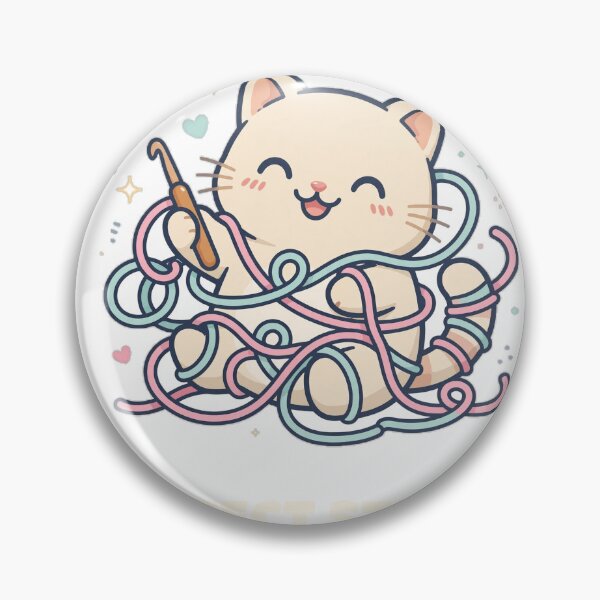 Artikelvorschau, Purrfect Stitches Cat Crochet Shirt entworfen und verkauft von The Tee Collective.