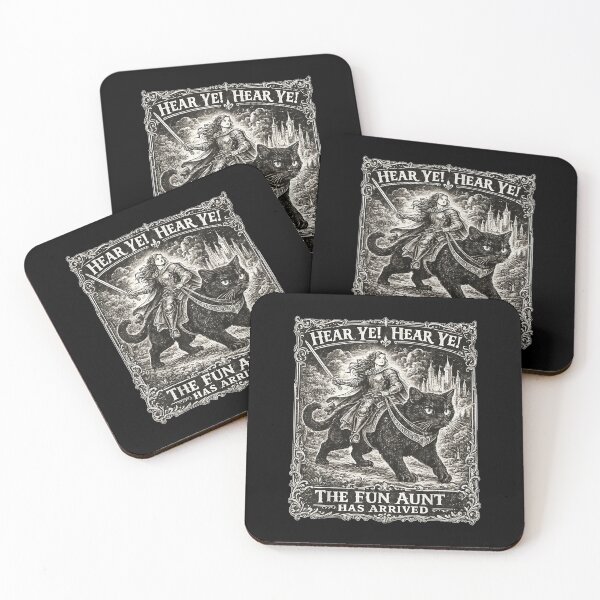 Item preview, Black Cat Hear Ye Fun Aunt Has Arrived designed and sold by 68MadagascarZoo.