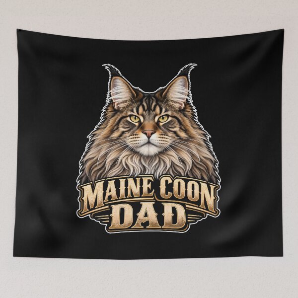 Item preview, Maine Coon Dad Feline Pet Owner Vintage Cat Lover designed and sold by Photo-Sphere101.