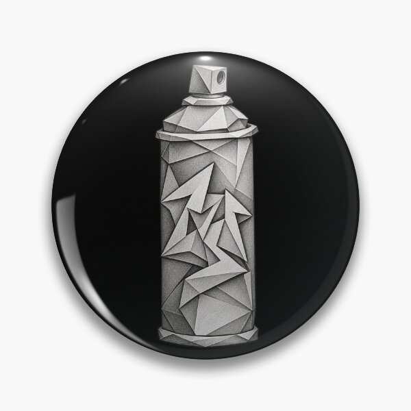 Item preview, Origami Spray Paint Can – Black and White Graffiti Art - PLUSHIWORLD designed and sold by PLUSHIWORLDtm.