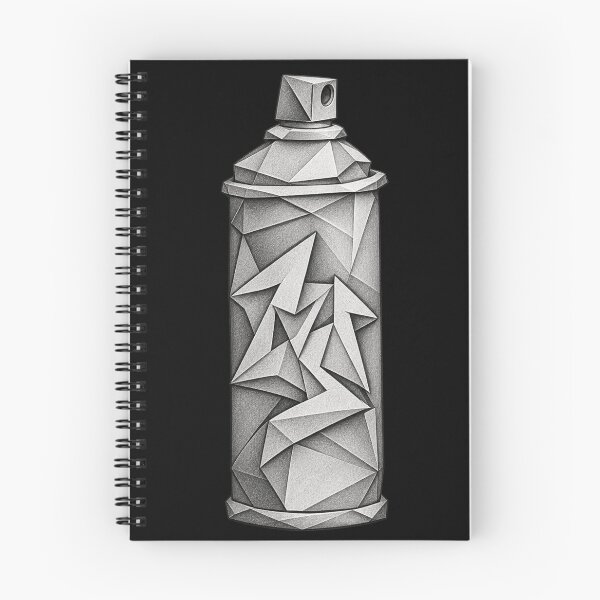 Item preview, Origami Spray Paint Can – Black and White Graffiti Art - PLUSHIWORLD designed and sold by PLUSHIWORLDtm.