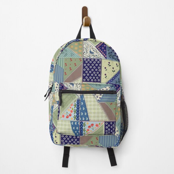 Item preview, Polish Folk Art-Inspired Patchwork Quilt - Hand-Sewn Look designed and sold by The Flying Bunny Studio.
