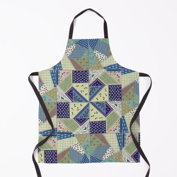 Item preview, Polish Folk Art-Inspired Patchwork Quilt - Hand-Sewn Look designed and sold by The Flying Bunny Studio.