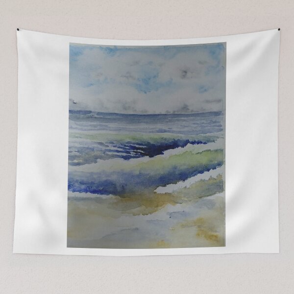 Artikelvorschau, Ozeanwellen Aquarell entworfen und verkauft von gaynelletshudy.