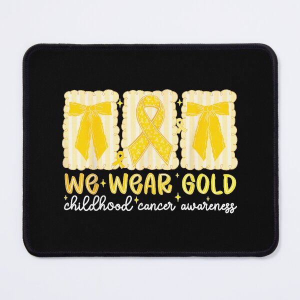 Item preview, Preppy We Wear Gold Childhood Cancer Awareness Coquette Bow designed and sold by 68MadagascarZoo.