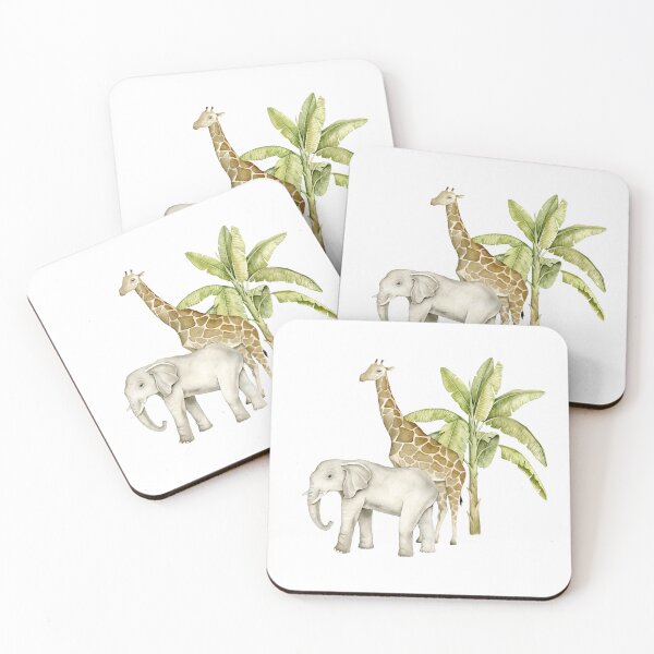 Item preview, Ilustración en acuarela de animales de safari designed and sold by eves_aquadreams.