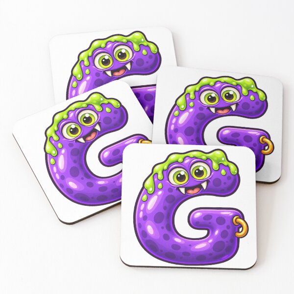 Item preview, Cute Spooky Halloween Letter G - Cauldron Creature designed and sold by The198X.