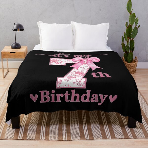 Item preview, It's My 7th Birthday Coquette Bow 7 Year Old Party Girl designed and sold by 68MadagascarZoo.