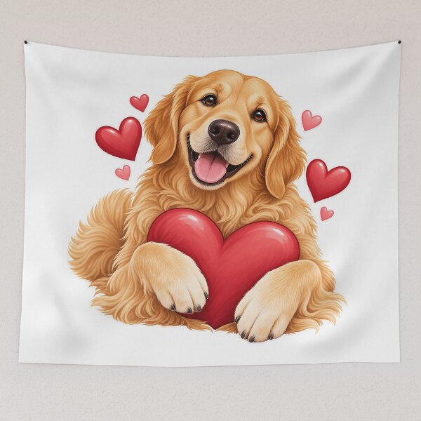 Item preview, Golden Retriever Love – Heart Hug designed and sold by Christian Weiss.