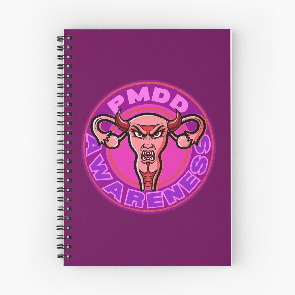 Item preview, PMDD Awareness Angry Womb with Horns  designed and sold by QuirkyGuacamole.