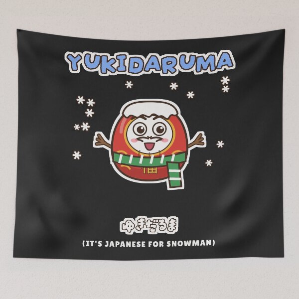 Item preview, Yukidaruma Japanese Snowman Cute Daruma Winter designed and sold by somebasic.