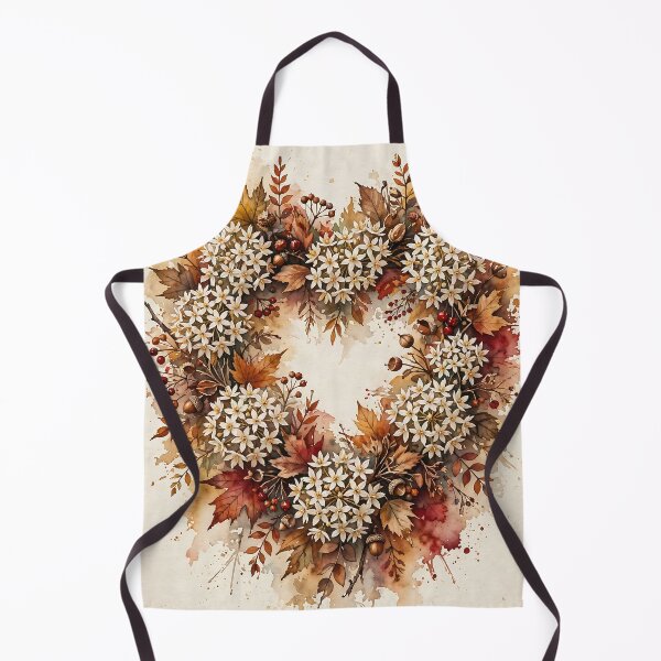 Item preview, An autumnal watercolor sketch of a heart shaped wreath designed and sold by Ponted.