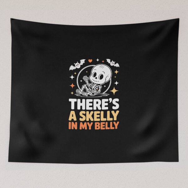 Item preview, Theres A Skelly In My Belly – Halloween Pregnancy Reveal Art designed and sold by jkrphoto.