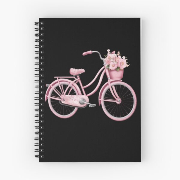 Item preview, Elegant Soft Pink Vintage Bicycle Floral Basket designed and sold by EdaProsacco64.