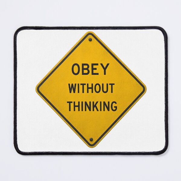Item preview, OBEY WITHOUT THINKING designed and sold by Takin-Thepiss.