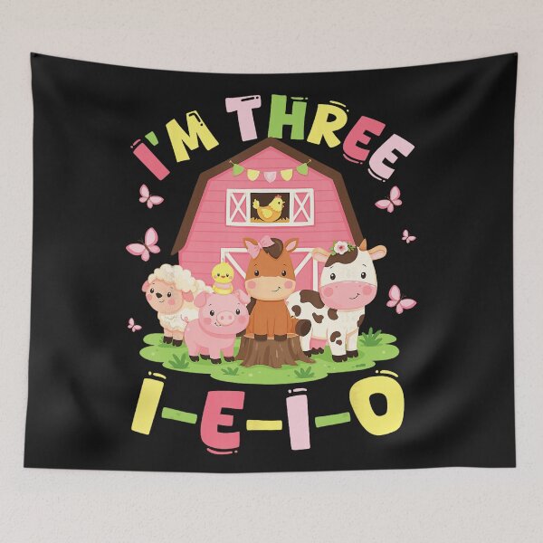 Item preview, I'm Three I-E-I-O Third Birthday Farm Animal Toddler Party Gift designed and sold by Moscettakkk.
