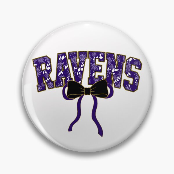 Item preview, Ravens Floral Coquette Bow Football Spirit designed and sold by RockTheFeal.
