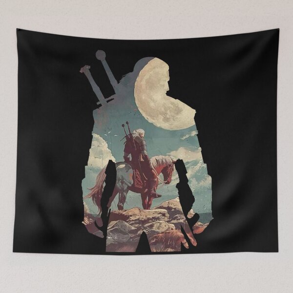 Item preview, Geralt of Rivia White Wolf Silhouette Poster – Witcher Art designed and sold by · GAMING SOUL ·.