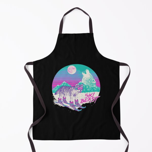 Item preview, Retro Synthwave Ski Beast Wolf Mountain designed and sold by InesKreiger46.