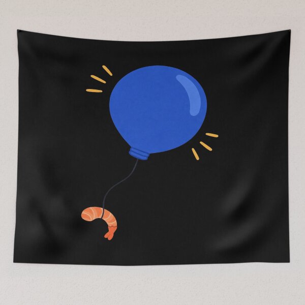 Item preview, Camarones globo azules designed and sold by CassandraCasey.