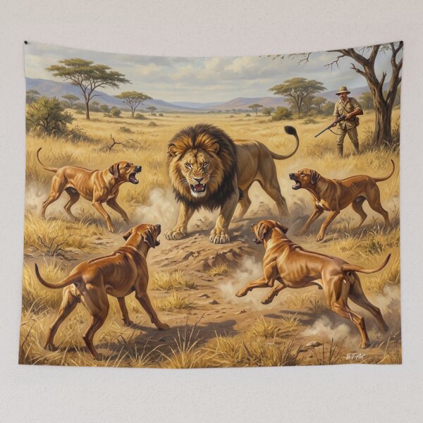 Item preview, Rhodesian Ridgeback Lion Hound Art , African Safari designed and sold by TammyHunterArt.