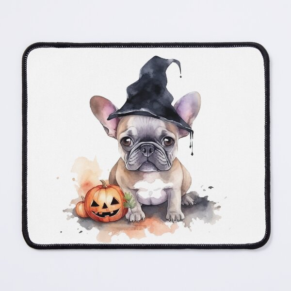 Item preview, Halloween French Bulldog Cute Cartoon Frenchie Pumpkin Watercolor Dog designed and sold by elisarasada.