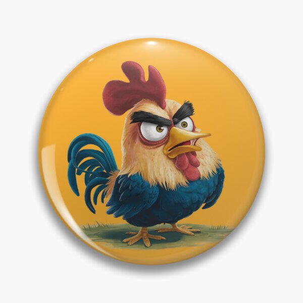 Item preview, Angry Rooster Funny Farm Animal Art designed and sold by Veganizer.art.