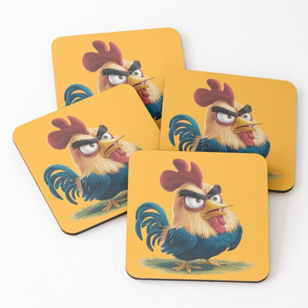 Item preview, Angry Rooster Funny Farm Animal Art designed and sold by Veganizer.art.