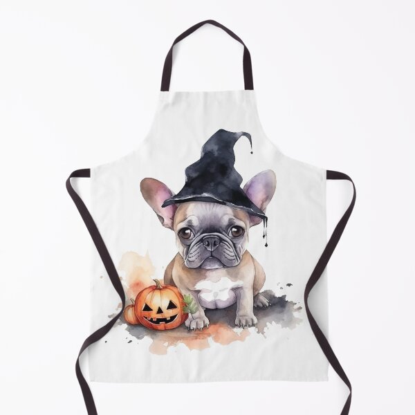 Item preview, Halloween French Bulldog Cute Cartoon Frenchie Pumpkin Watercolor Dog designed and sold by elisarasada.