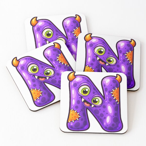Item preview, Cute Spooky Halloween Letter N - Patchwork Goblin designed and sold by The198X.