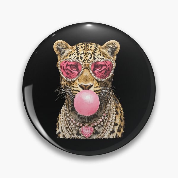 Item preview, Glam Leopard Heart Sunglasses Bubble Gum Fashion Animal designed and sold by Moscettakkk.