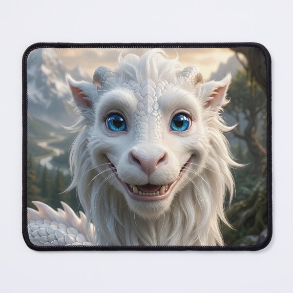 Item preview, Beautiful Friendly White Luck Dragon Smiling At You designed and sold by LuckDragonGifts.