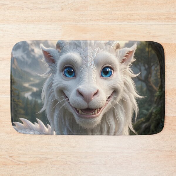 Item preview, Beautiful Friendly White Luck Dragon Smiling At You designed and sold by LuckDragonGifts.