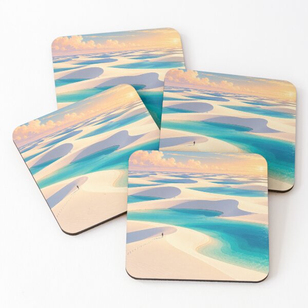 Item preview, Lençóis Maranhenses Brazil – Abstract Dunes and Lagoons Travel Art designed and sold by ChicClicker.