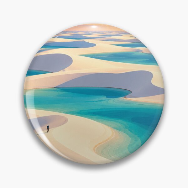 Item preview, Lençóis Maranhenses Brazil – Abstract Dunes and Lagoons Travel Art designed and sold by ChicClicker.
