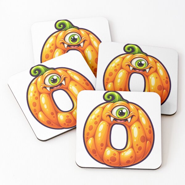 Item preview, Cute Spooky Halloween Letter O - Pumpkin Cyclops designed and sold by The198X.