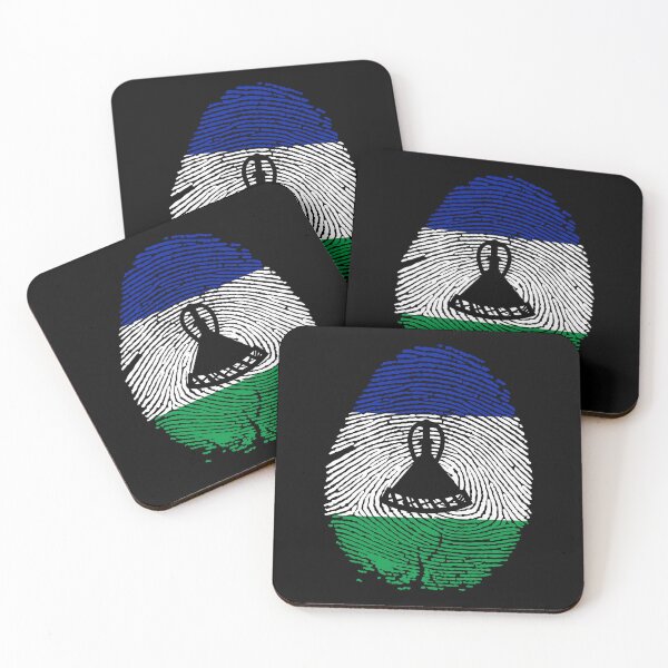 Aperçu de l'œuvre Lesotho Flag National Pride Design créée et vendue par Azeecreate009.