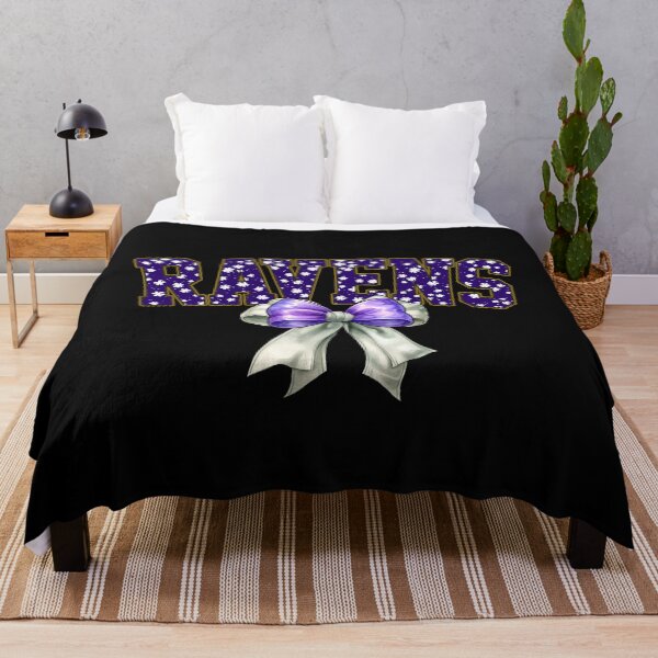 Item preview, Ravens Floral Coquette Bow Football Spirit designed and sold by Floral Vintage.