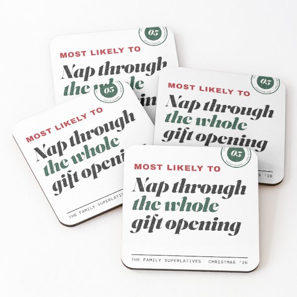 Item preview, Most Likely To Nap Through The Gift Opening Funny Matching Family Christmas Shirt designed and sold by UnivStore.