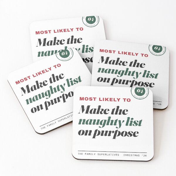 Item preview, Most Likely To Make The Naughty List On Purpose Funny Matching Family Christmas Shirt designed and sold by UnivStore.