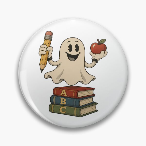 Item preview, Cute Ghost Teacher – Halloween Classroom, Books and Apple  designed and sold by Art-Arcade6.