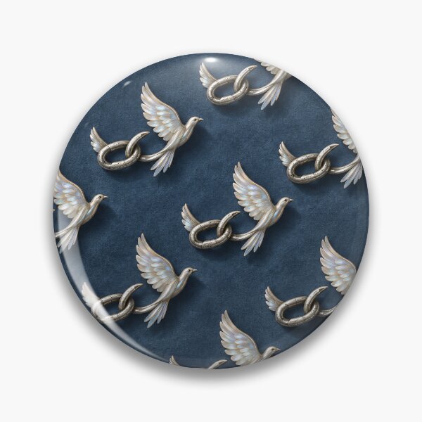 Item preview, Pearl Dove Breaking a Silver Chain – Freedom and Liberation Pattern designed and sold by Kaleidoscope Print.